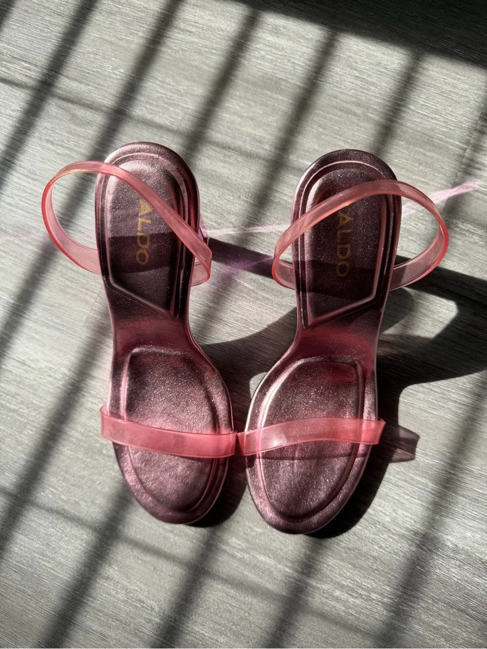 ALDO x Barbie Pink Jelly Strap Heels
